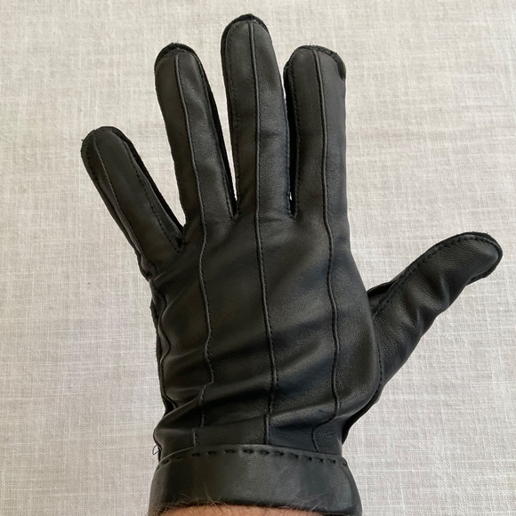 •NEW Men’s Black Cabretta Leather Gloves Size L NWOT - Picture 12 of 13